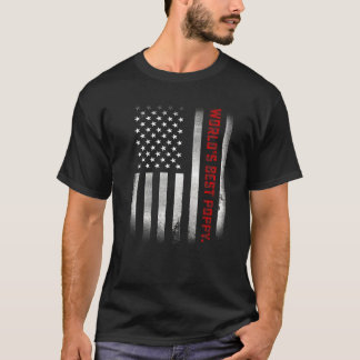 Camiseta Bandeira do Mundo do Dia de os pais de Mens - Melh