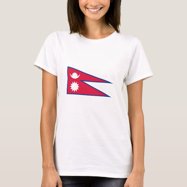 Camiseta Bandeira do Nepal (Frente)