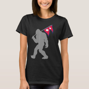 Camiseta Bandeira Do Nepal