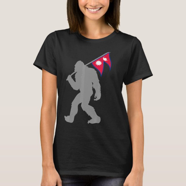 Camiseta Bandeira Do Nepal (Frente)