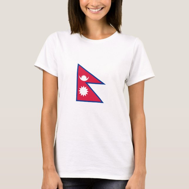 Camiseta Bandeira do Nepal (Frente)
