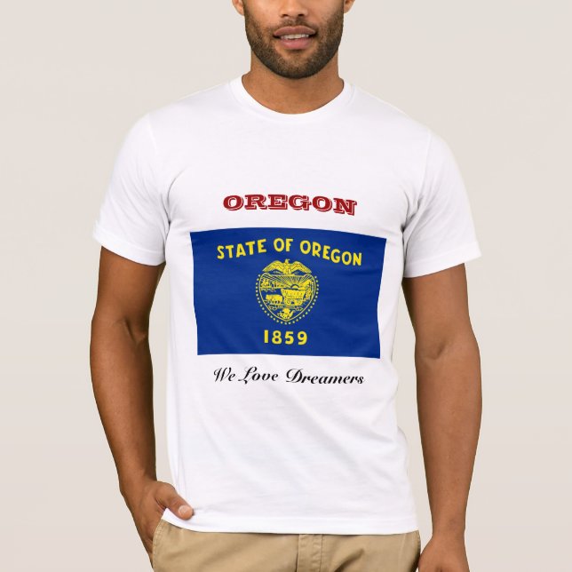 Camiseta Bandeira do Oregon (Frente)
