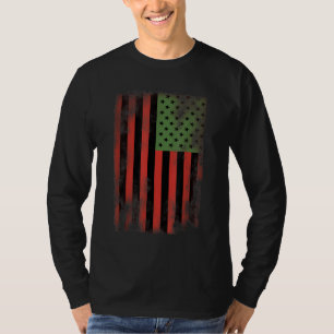 Camiseta Bandeira do Orgulho Africano-Americano - Re Verde