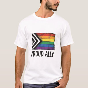 Camiseta Bandeira do Orgulho Aliado Vector T-Shirt Design_1
