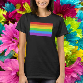 Camiseta Bandeira do Orgulho Arco-Íris Clássica