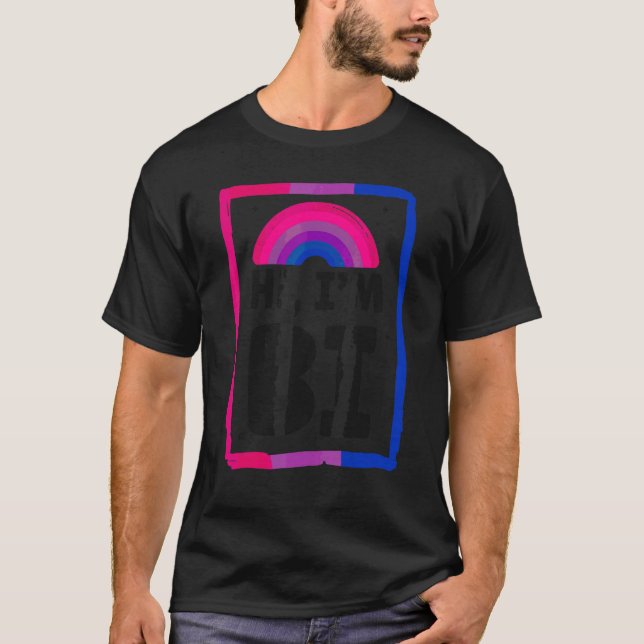 Camiseta Bandeira do Orgulho Bi Bisexual Oi, sou Bi (Frente)
