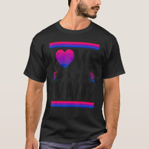 Camiseta Bandeira do Orgulho Bi Bisexual Sinaliza O Amor Qu