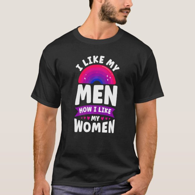 Camiseta Bandeira do Orgulho Bi Bissexual Eu Gosto Dos Meus (Frente)