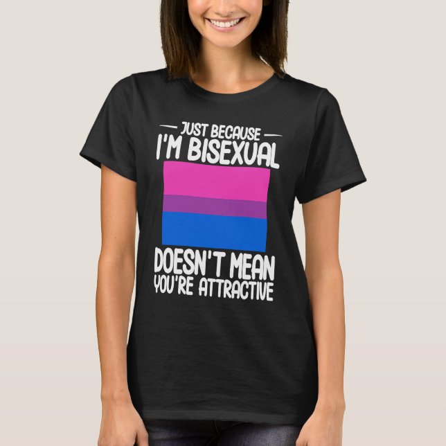Camiseta Bandeira do Orgulho Bi Bissexual Só porque sou Bis (Frente)