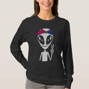 Camiseta Bandeira do Orgulho Bi Paz Alien Bissexual Lgbtq M