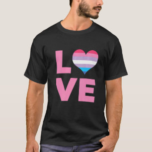 Camiseta Bandeira do Orgulho Bigender Sinalizador do Amor