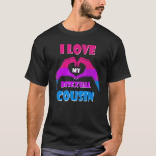 Camiseta Bandeira do Orgulho Bissexual Bi Bandeira I Love M
