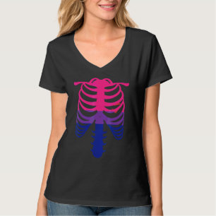 Camiseta Bandeira do Orgulho Bissexual   Esqueleto Caixa To