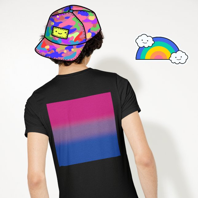 Camiseta Bandeira do Orgulho Bissexual Gradiente - Bandeira (Criador carregado)