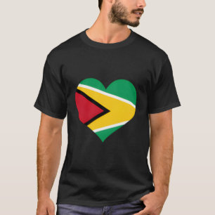 Camiseta Bandeira do Orgulho Cardíaco da Guiana