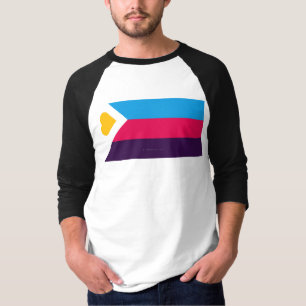 Camiseta Bandeira do orgulho da poliamoria tricolor do Slip