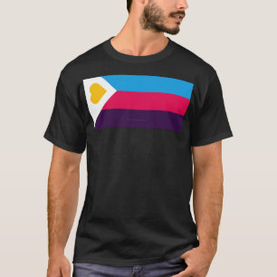 Camiseta Bandeira do orgulho da poliamoria tricolor do Slip