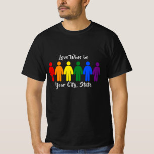 Camiseta Bandeira do Orgulho da Vitória do Amor LGBTQ+ Pess