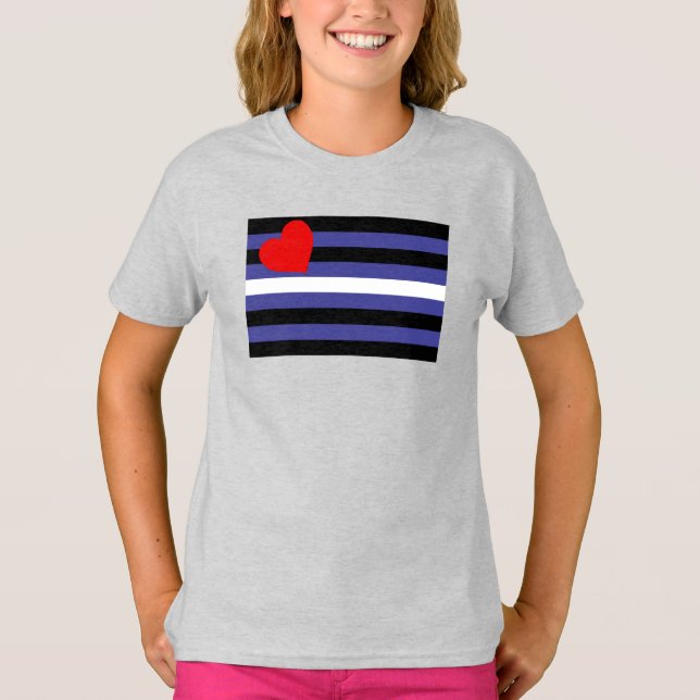 Camiseta Bandeira do Orgulho de Couro (Frente)