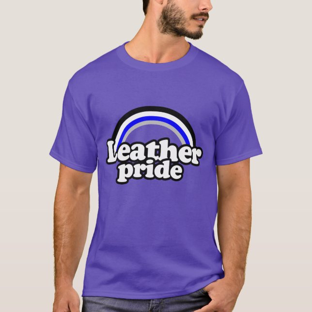 Camiseta Bandeira do Orgulho de Couro (Frente)