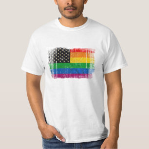 Camiseta Bandeira do orgulho de Gaymerican
