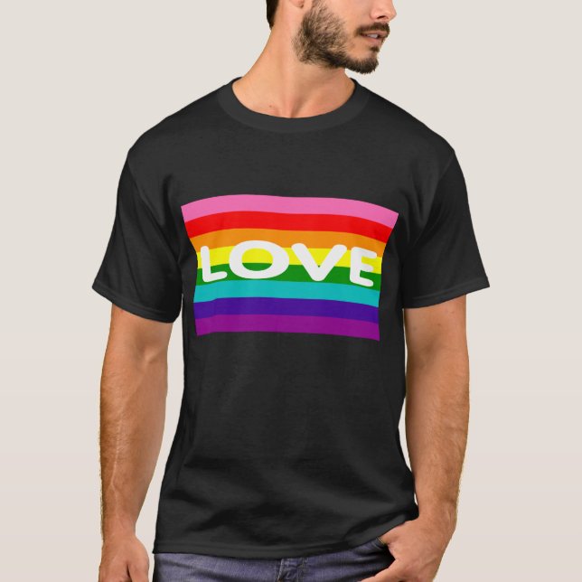 Camiseta Bandeira do orgulho de LGBT (Frente)