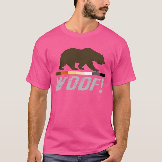 Camiseta Bandeira do Orgulho de Urso gay! (Frente)