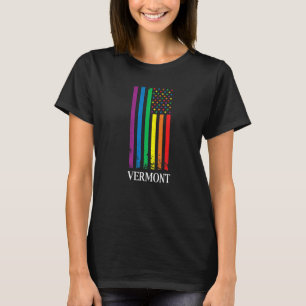 Camiseta Bandeira do Orgulho do Mês do Orgulho de Vermont C