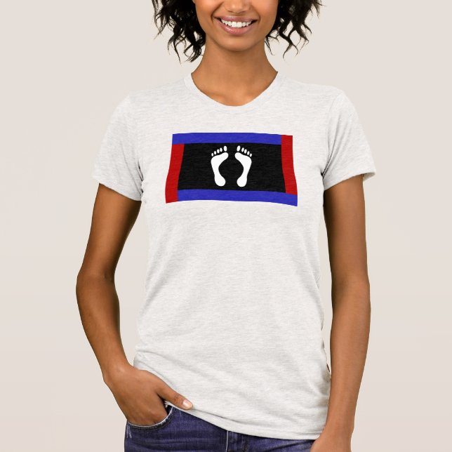 Camiseta Bandeira do Orgulho do Pé (Pegada) (Frente)