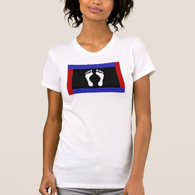 Camiseta Bandeira do Orgulho do Pé (Pegada) (Frente)