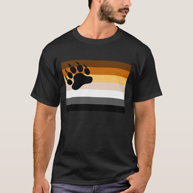 Camiseta Bandeira do Orgulho do Urso gay - Turma do Urso Ne (Frente)