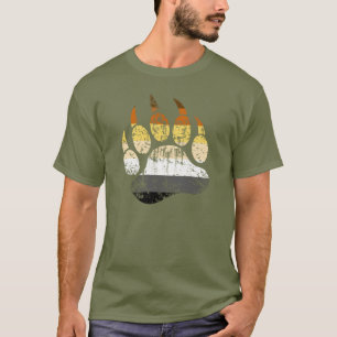 Camiseta Bandeira do Orgulho do Urso Sofrido Pata de urso
