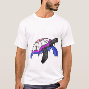 Camiseta Bandeira do Orgulho Fluido de Gênero Tartaruga Mar