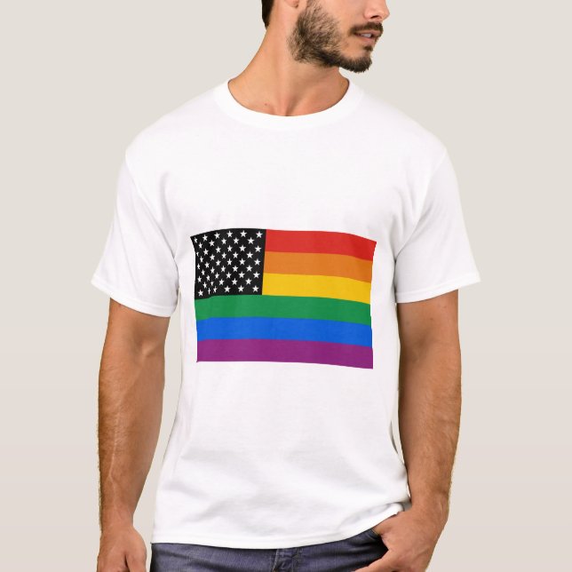 Camiseta Bandeira do orgulho gay (Frente)