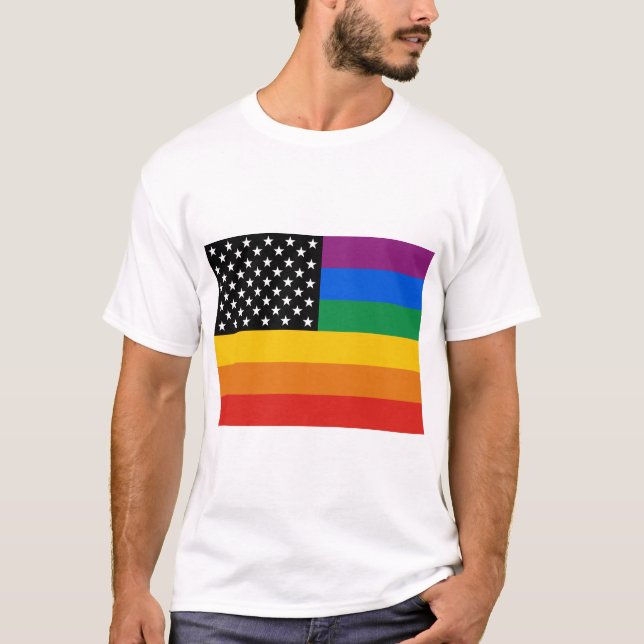 Camiseta Bandeira do orgulho gay (Frente)