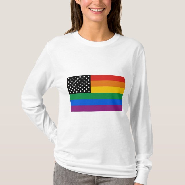 Camiseta Bandeira do orgulho gay (Frente)