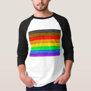 Camiseta Bandeira do orgulho gay inclusivo de SlipperyJoe t