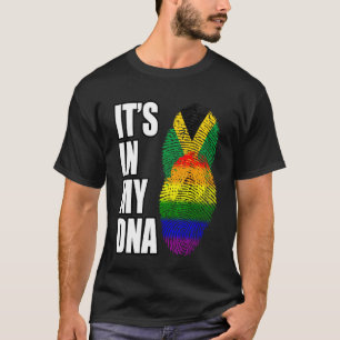 Camiseta Bandeira do Orgulho Gay Jamaicano Vintage DNA Hera