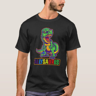 Camiseta Bandeira do Orgulho Gay Lgbt Dinosaur Rex Allysaur