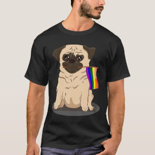 Camiseta Bandeira do Orgulho Gay Pug- Orgulho LGBT, Present