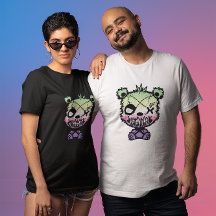 Bandeira do Orgulho Genderfae Gótico Urso Colorido