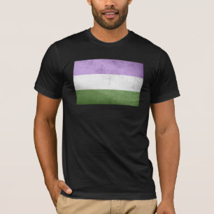 Camiseta Bandeira do Orgulho Genderqueer