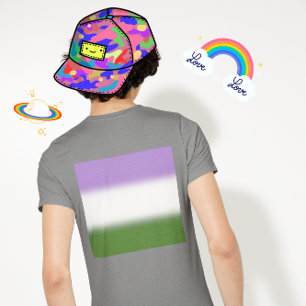 Camiseta Bandeira do Orgulho Genderqueer Gradiente – Bandei