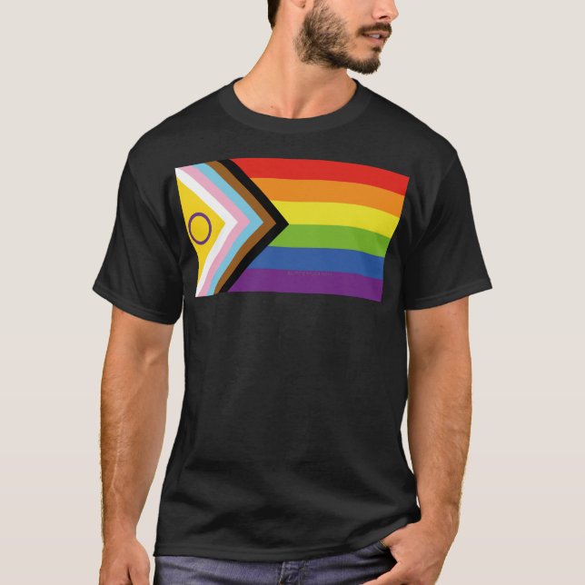 Camiseta Bandeira do orgulho intersexo SlipperyJoe's fundo  (Frente)