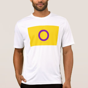 Camiseta Bandeira do orgulho intersexo SlipperyJoe's fundo 