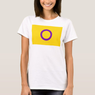 Camiseta Bandeira do orgulho intersexo SlipperyJoe's fundo 