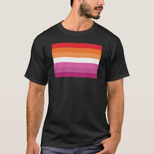 Camiseta Bandeira do Orgulho Lésbico (Frente)