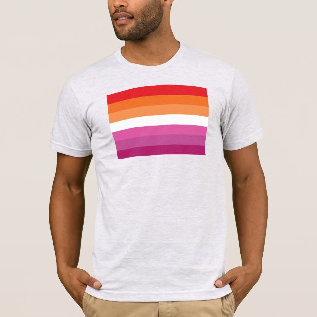 Camiseta Bandeira do Orgulho Lésbico (Frente)