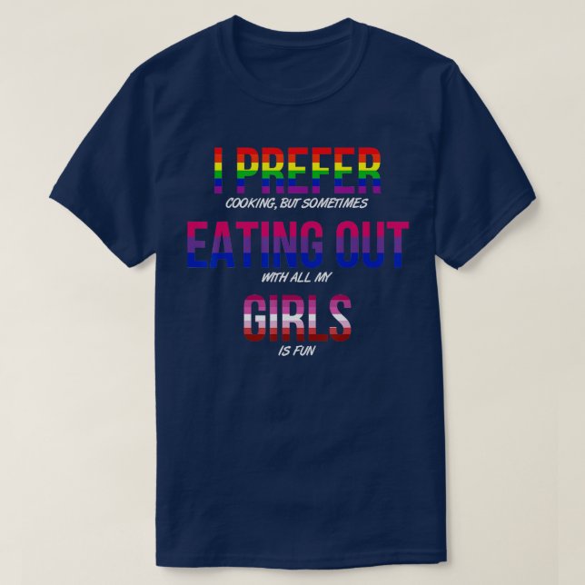 Camiseta Bandeira do Orgulho Lésbico Bissexual LGBQ Engraça (Frente do Design)