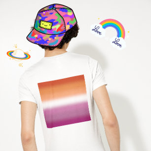 Camiseta Bandeira do Orgulho Lésbico Gradiente – Bandeira L